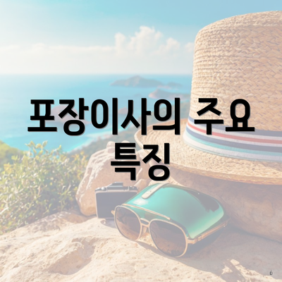 포장이사의 주요 특징